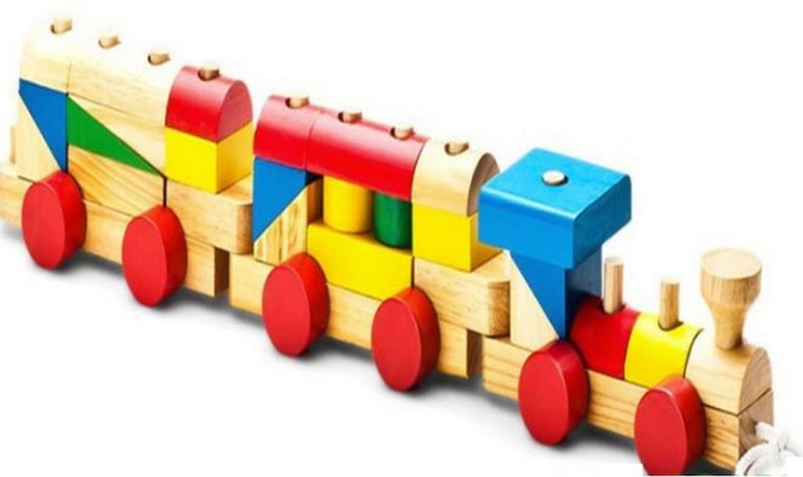 Đồ chơi gỗ xếp hình tàu hỏa nhiều màu sắc giá rẻ