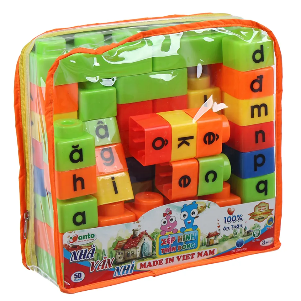 Bộ đồ chơi xếp hình thần đồng Anto 81 gồm 50 chi tiết màu sắc bắt mắt