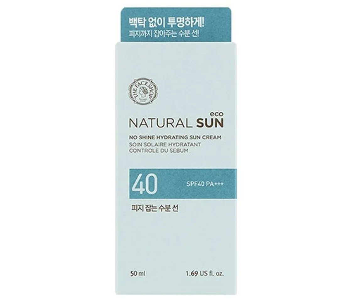Kem chống nắng The Face Shop Natural Sun No Shine Hydrating Sun Cream SPF40 PA+++ dành cho da dầu, da hỗn hợp