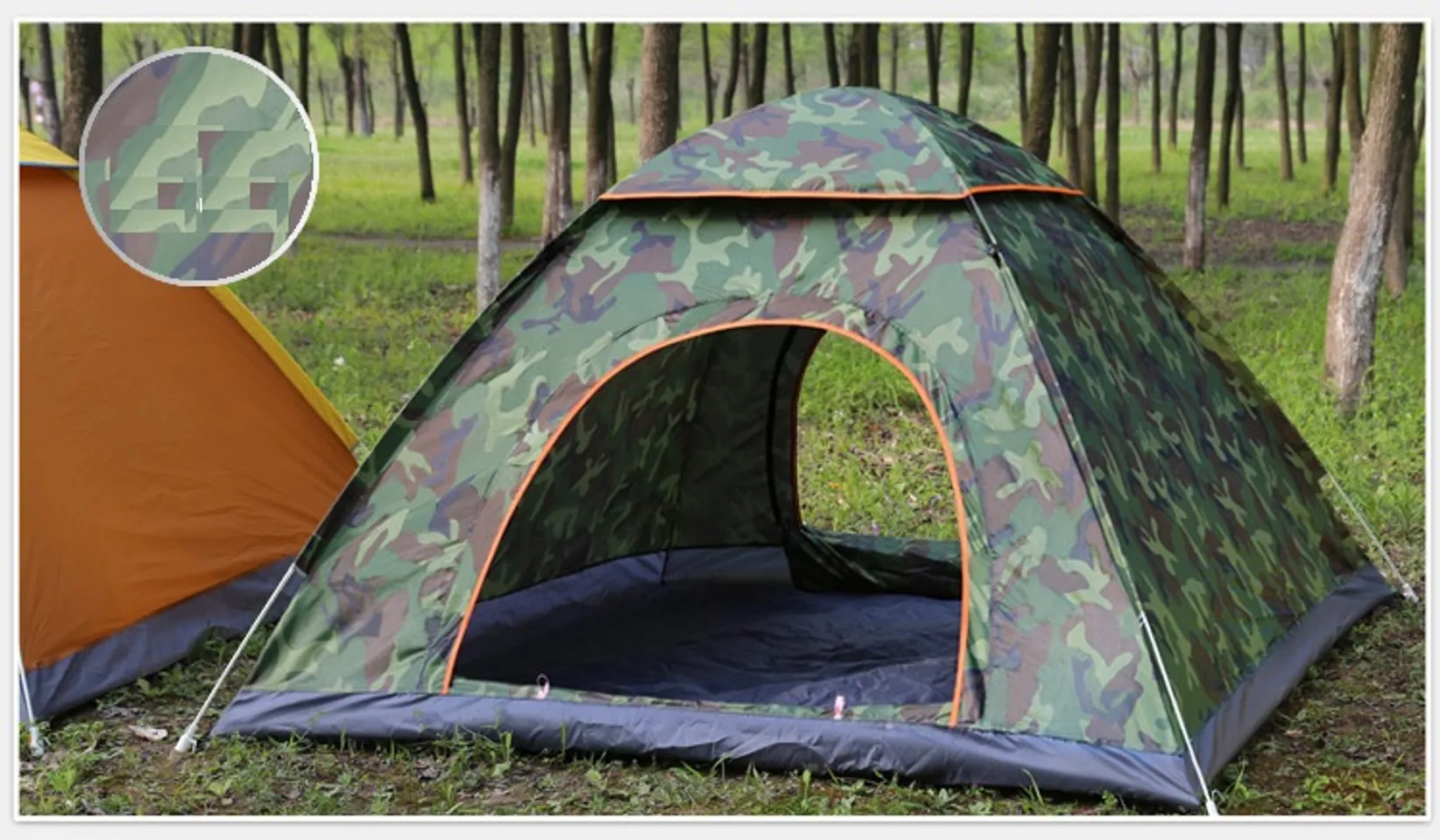 Lều cắm trại 4 người tự bung màu rằn ri