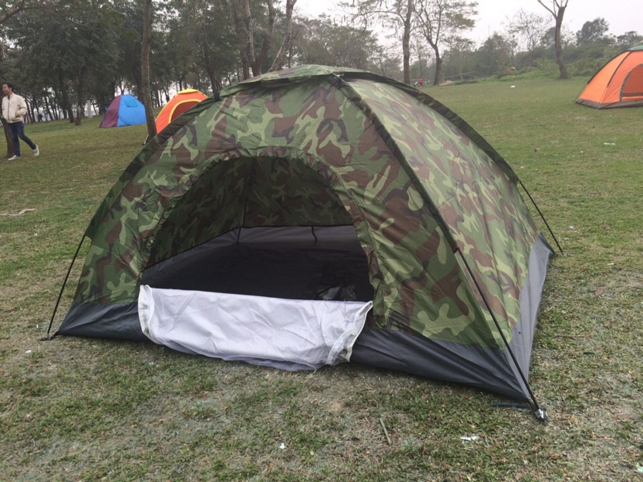 Lều cắm trại 6 người rằn ri kiểu quân đội giá rẻ