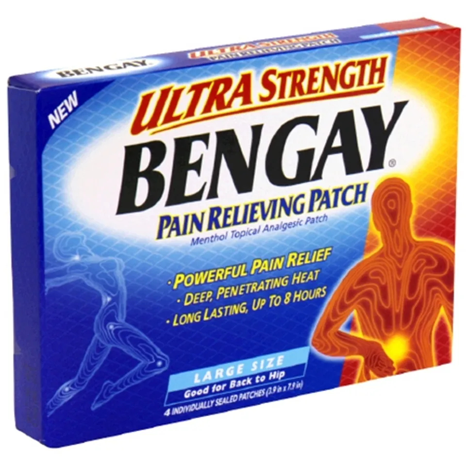 Miếng dán giảm đau BenGay Ultra Strength 4 miếng của Mỹ