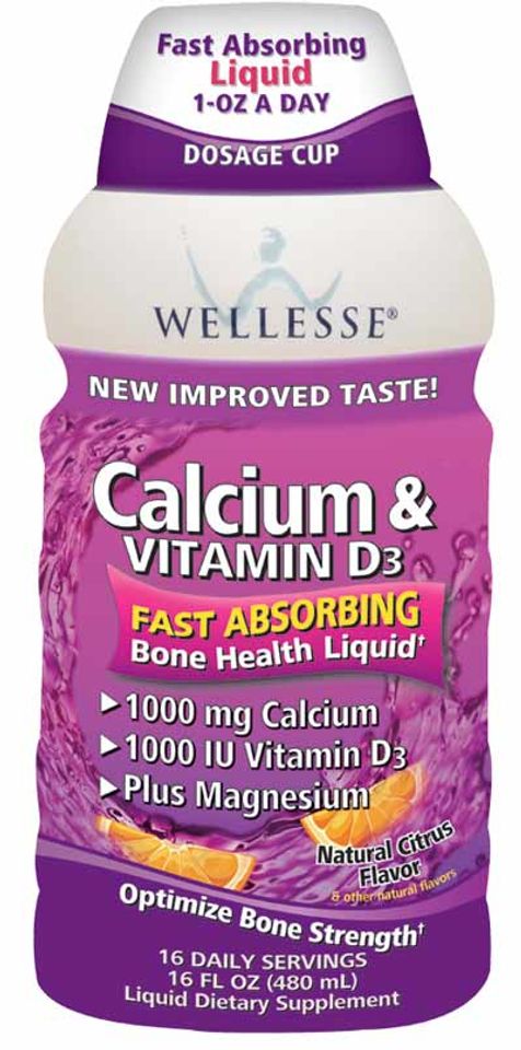 Calcium Và Vitamin D3 Wellesse dạng nước480ml của Mỹ