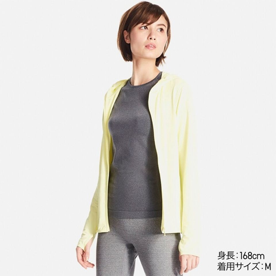 Áo chống nắng chất thun lạnh làm mát Uniqlo AiRism mẫu 2017 màu 41 Yellow