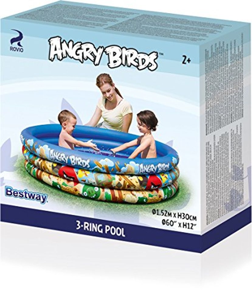 Bể bơi phao 3 tầng Angry Birds Bestway được đựng trong chiếc hộp nhỏ gọn