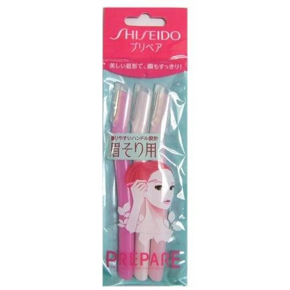 Set 3 dao cạo lông mày Shiseido an toàn, dễ sử dụng