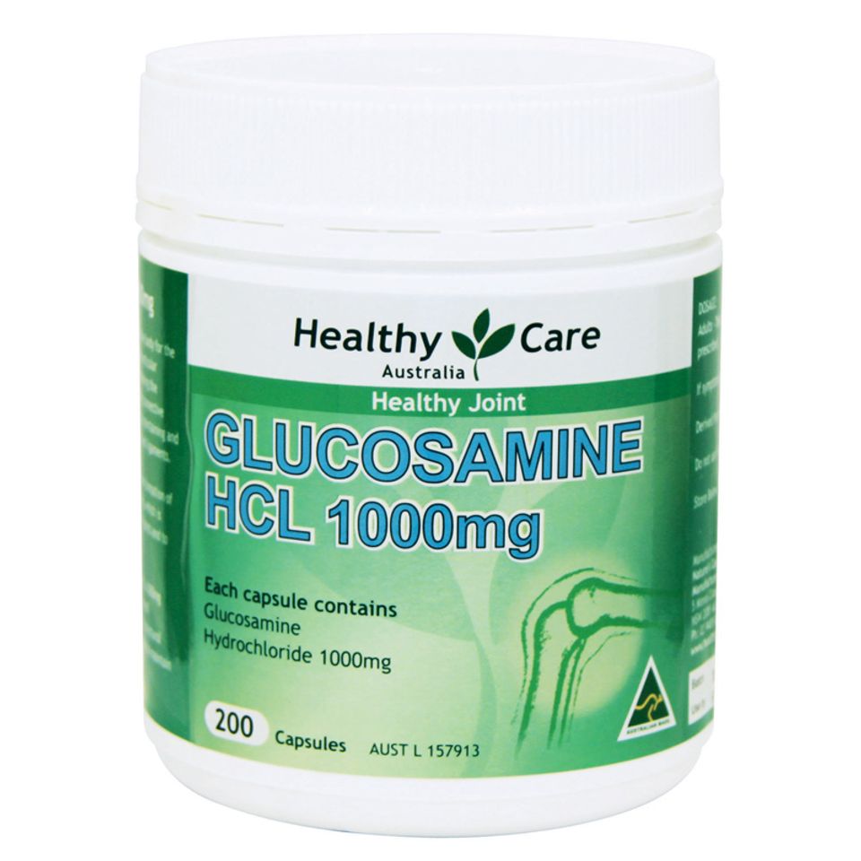 Glucosamine HCL 1000mg Healthy Care hộp 200 viên chính hãng