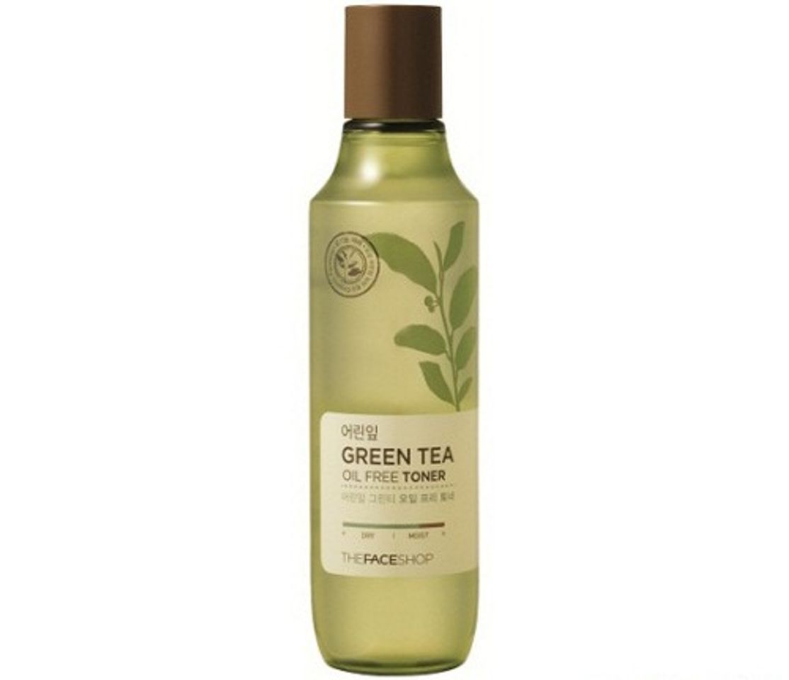 Nước hoa hồng trà xanh Green Tea Oil Free Toner The Face Shop chiết xuất từ lá trà xanh non thiên nhiên