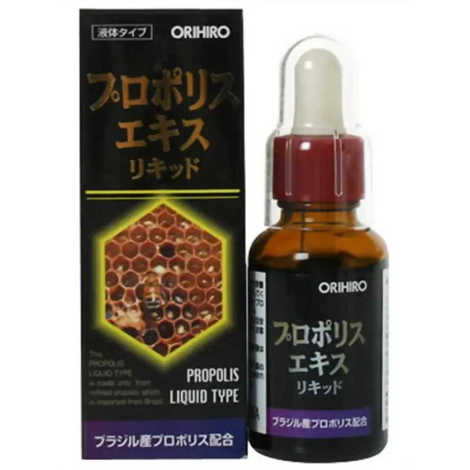 Orihiro Propolis với thành phần chiết xuất keo ong nguyên chất, dùng để duy trì sức khỏe và làn da
