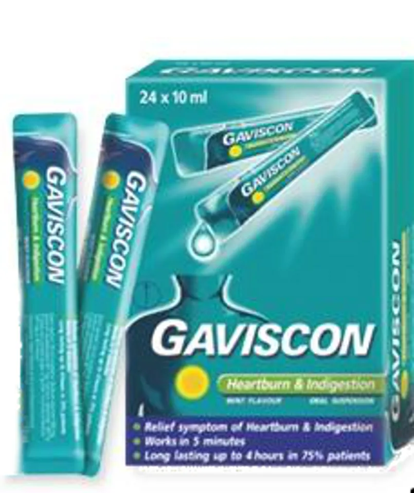 Gaviscon hỗ trợ trị chứng trào ngược dạ dày dạng gói