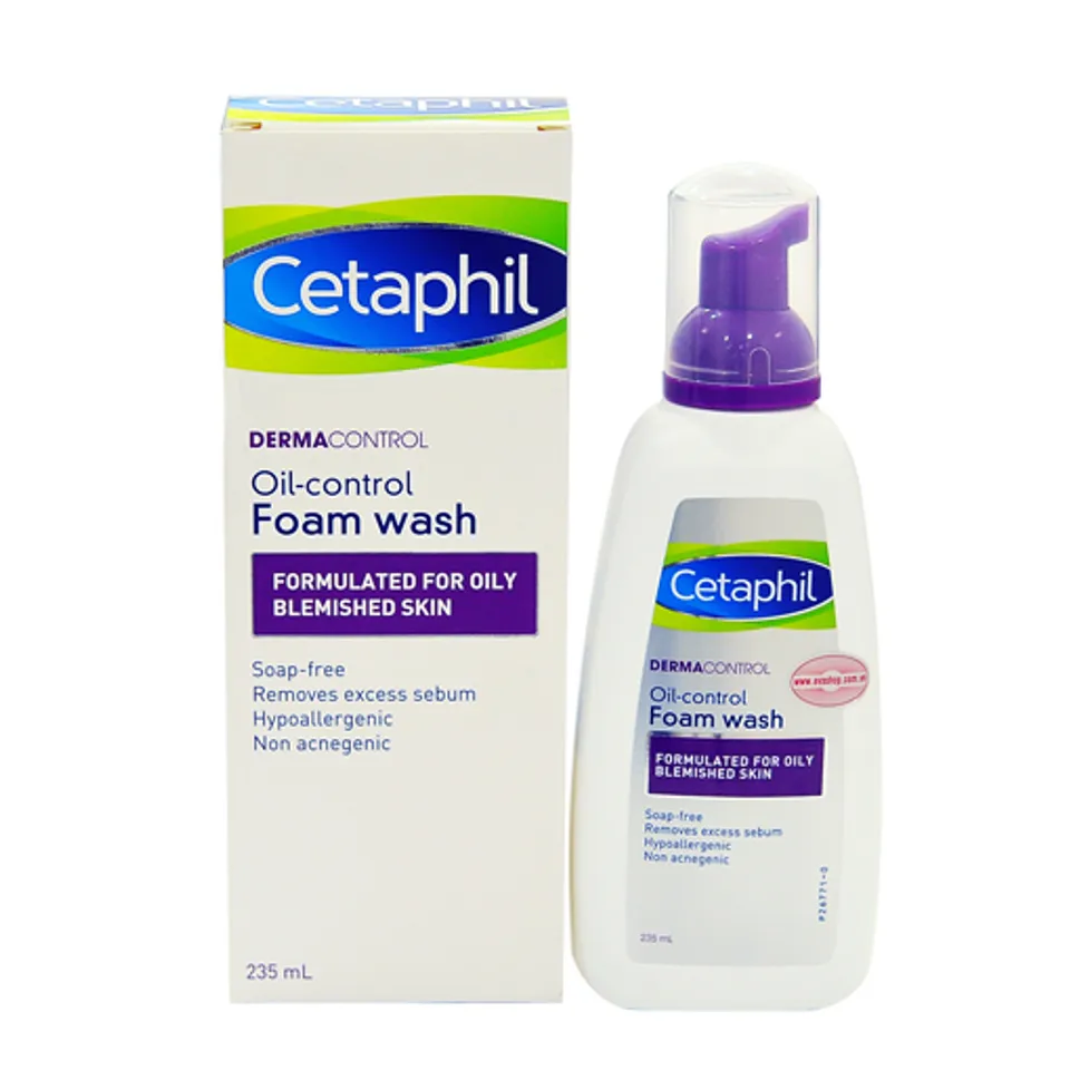 Sữa rửa mặt Cetaphil DermaControl™ Oil-Control Foam Wash cho da dầu mụn
