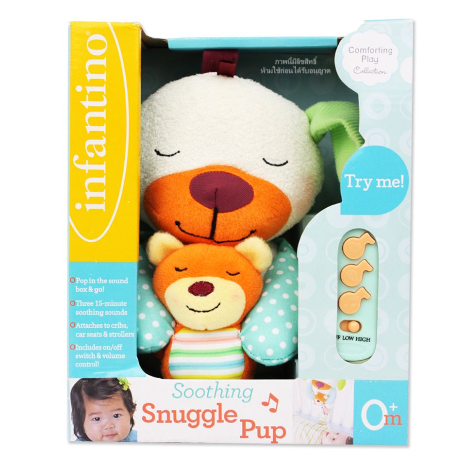 Gấu ru ngủ Infantino Shoothing Sunggle Pup có hộp đựng gọn gàng