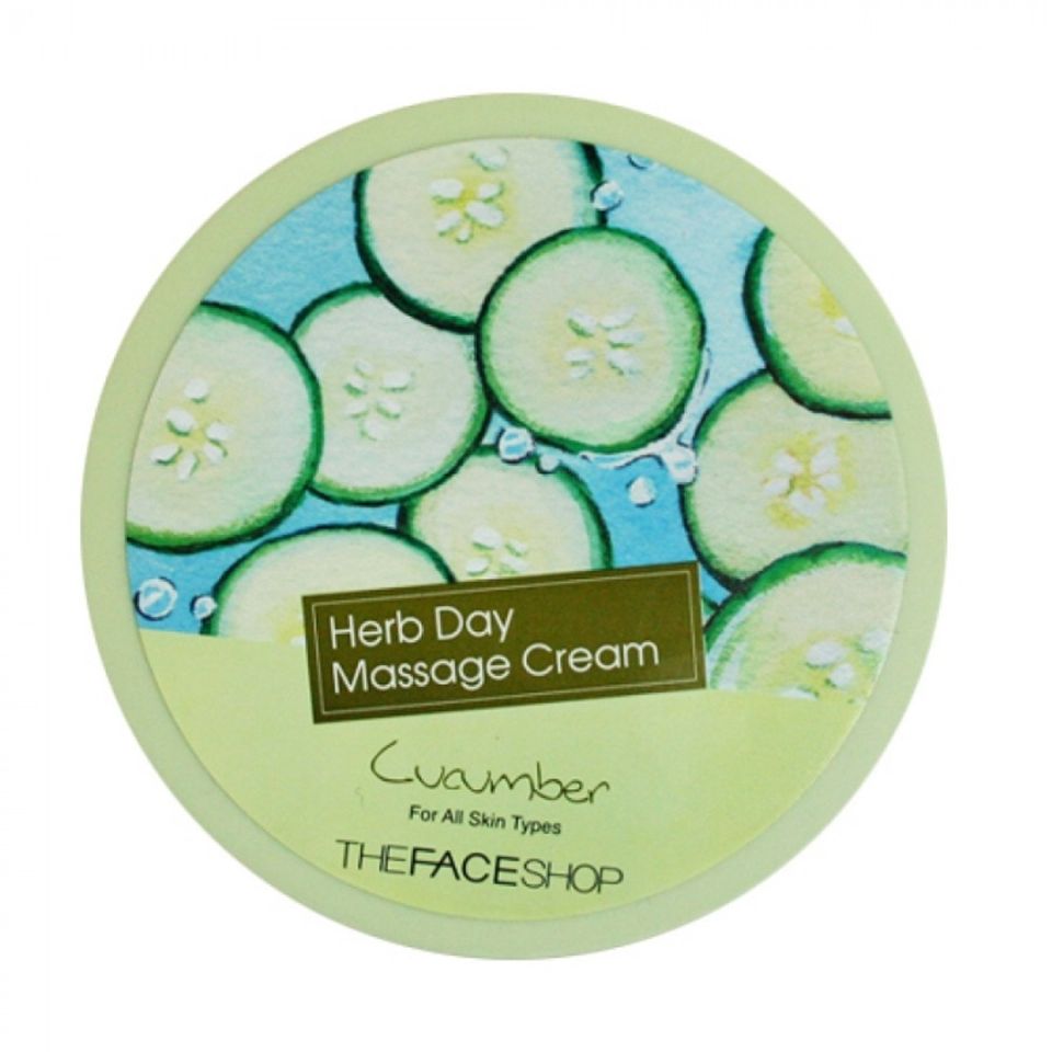 The Face shop Herb Day Massage Cream Cucumber (chiết xuất dưa chuột)
