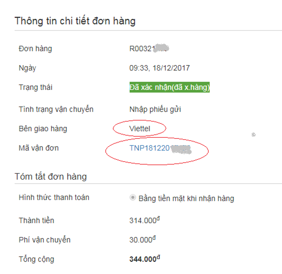 C&aacute;ch tra cứu đơn h&agrave;ng khi mua sắm tại website chiaki.vn