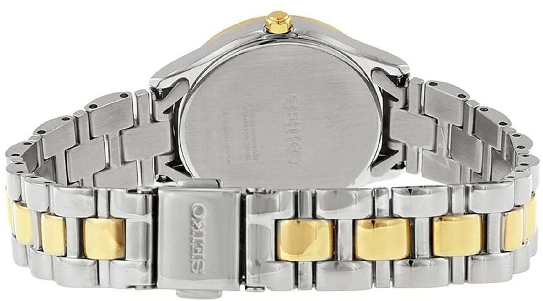 Thiết kế dây đồng hồ trẻ trung với 2 màu vàng - bạc, khóa bấm chắc chắn