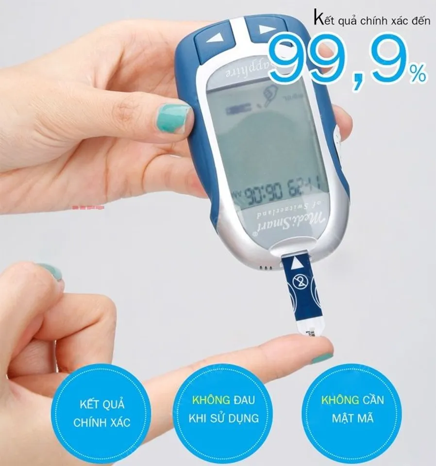 Ưu điểm của Máy đo đường huyết MediSmart Sapphire