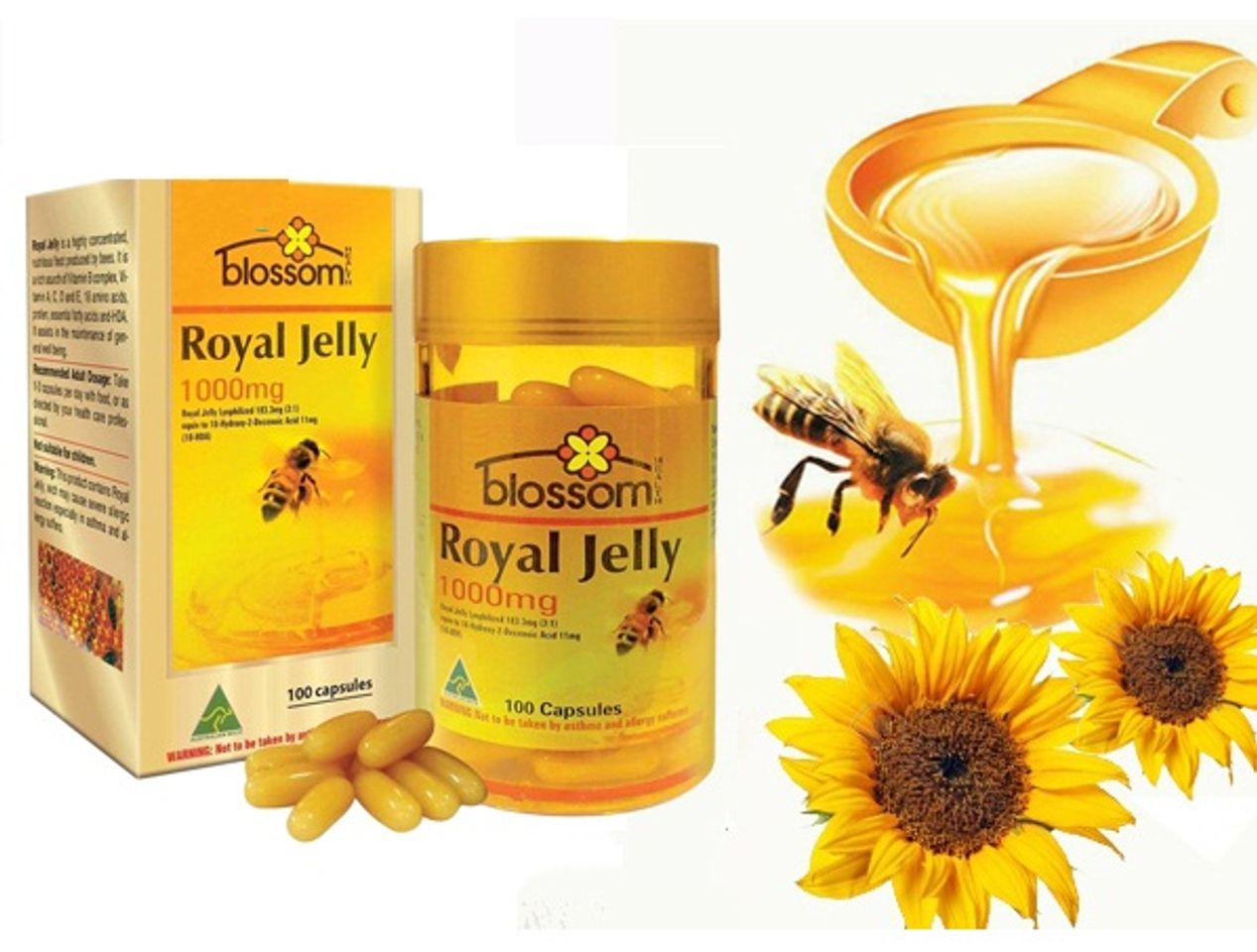 Sữa ong chúa Blossom Royal Jelly 1000mg