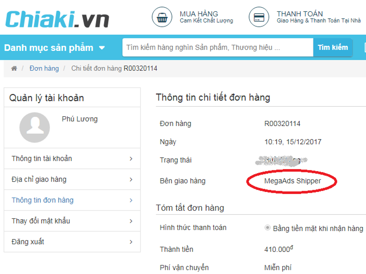 C&aacute;ch tra cứu đơn h&agrave;ng tại chiaki.vn 4