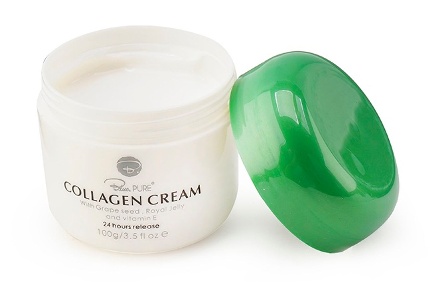 Collagen Cream Blue Pure hỗ trợ làm trắng da, chống rạn da và không gây nhờn rít cho da