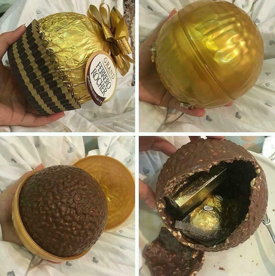 Socola Ferrero Rocher hình quả cầu vàng buộc nơ 125g 3