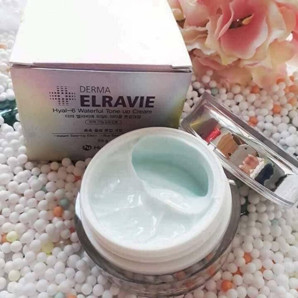 Kem dưỡng trắng da trị nám Elravie Hyal 6 Waterful Tone up Cream 2
