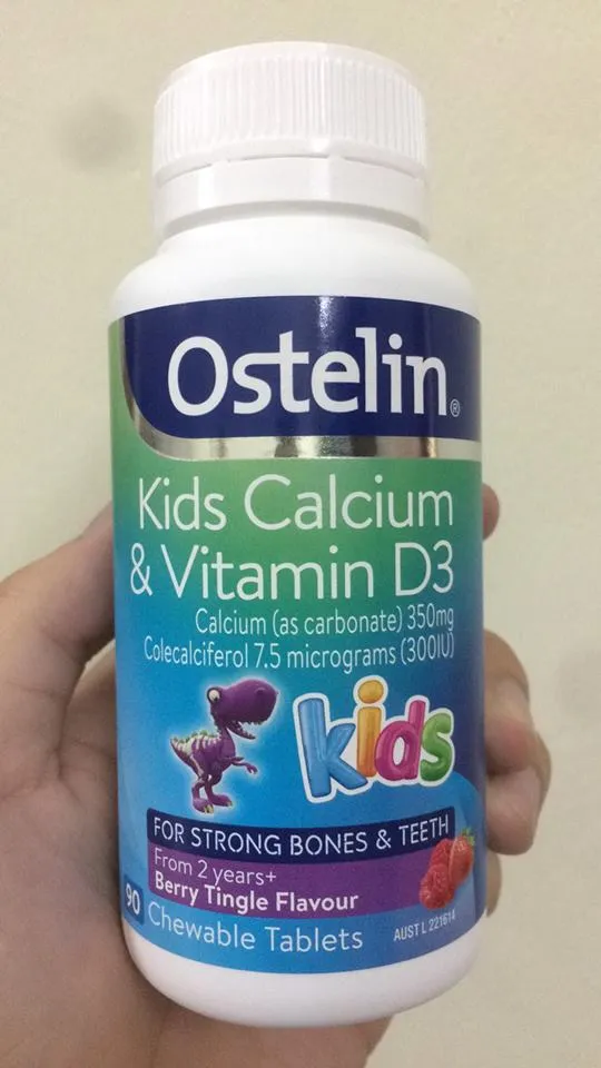 Ostelin Calcium Vitamin D3 Kid dạng viên mẫu mới