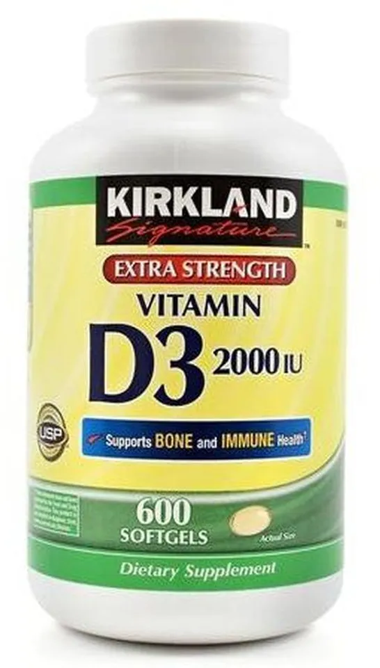 Vitamin D3 2000IU Kirkland mẫu cũ