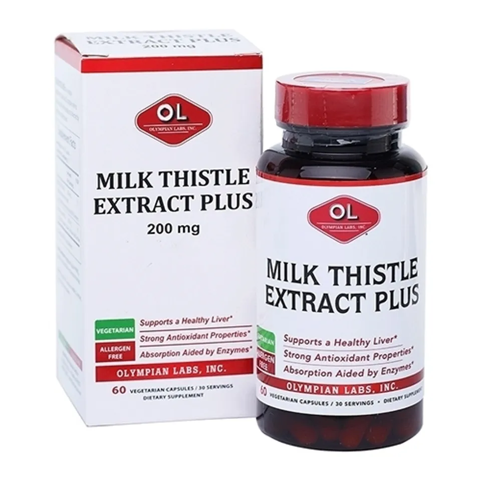 Viên uống hỗ trợ giải độc gan Milk thistle extract Plus 200mg 1