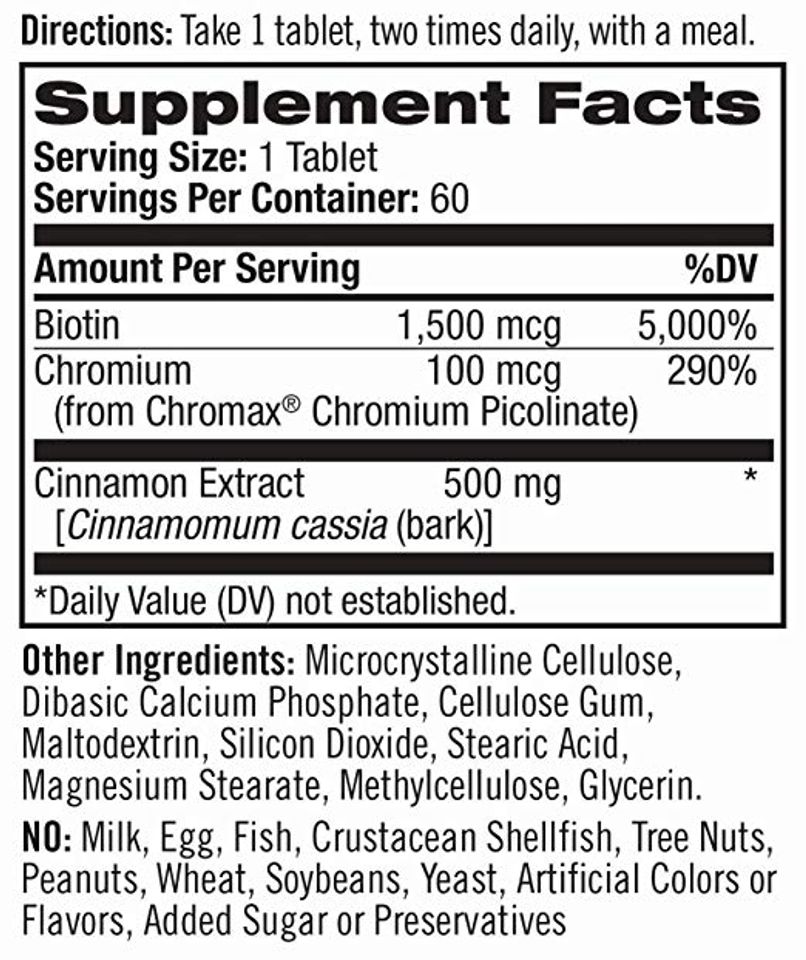 Viên uống Natrol Cinnamon Biotin Chromium chính hãng của Mỹ 2