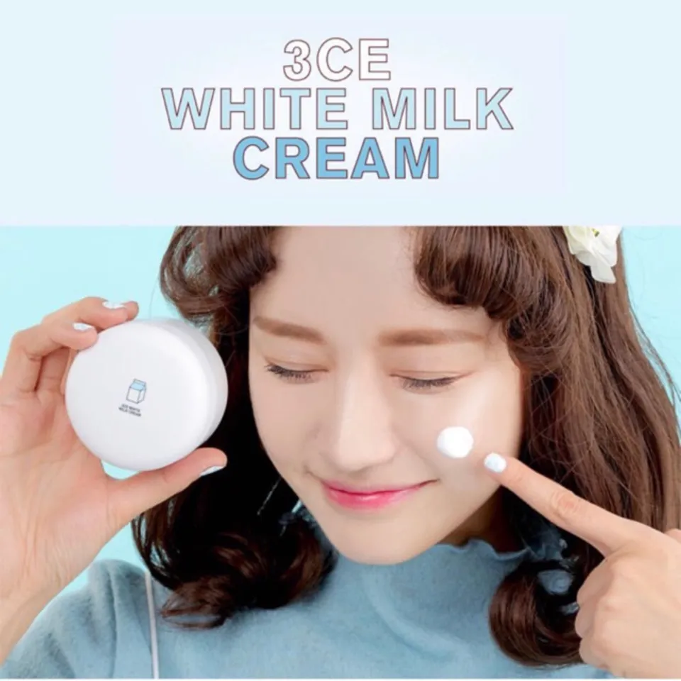 Kem Dưỡng Trắng Da 3CE White Milk Cream 3