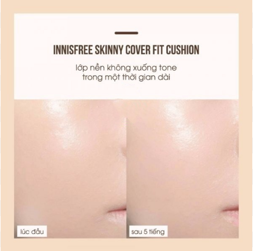 Phấn nước kiềm dầu Innisfree Skinny Coverfit Cushion 3