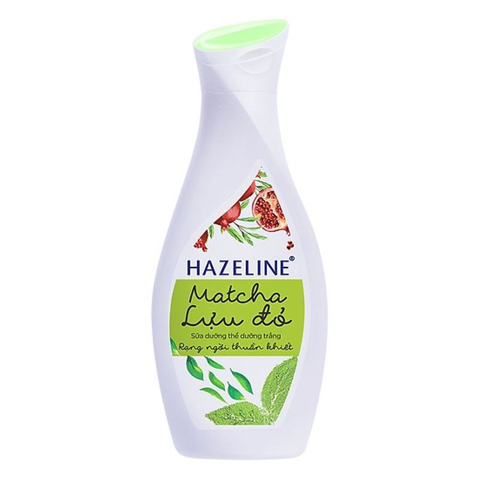 Sữa dưỡng thể Hazeline trắng da Matcha lựu đỏ 1