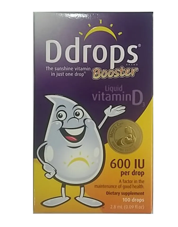 Vitamin D3 Ddrops Booster 600iu của Mỹ cho xương chắc khỏe 1