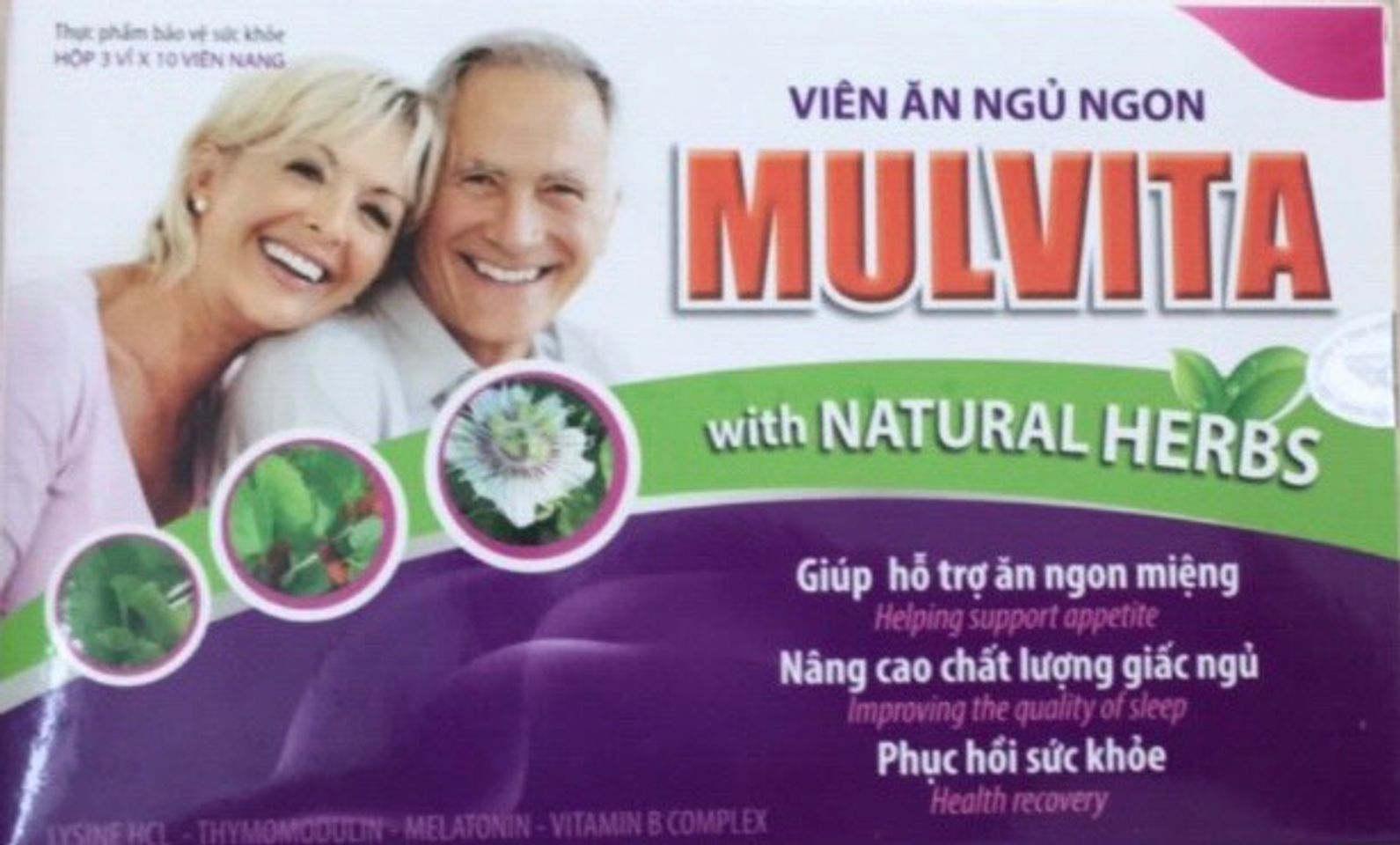 Viên ăn ngủ ngon Mulvita with Naturel Herbs - Hoàng Liên 1