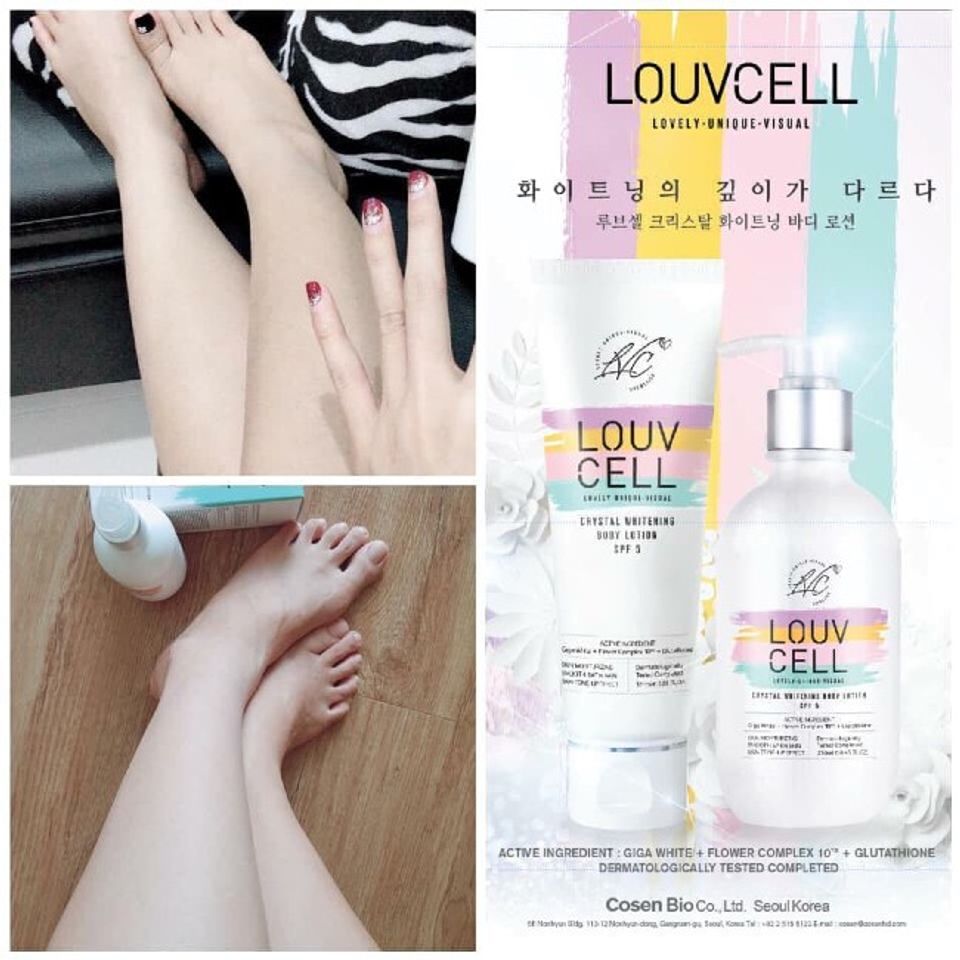 ưu điểm của kem dưỡng thể trắng da Body Louv Cell hiệu quả