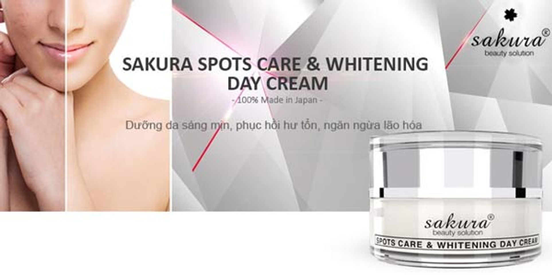 Kem trị nám Sakura ban ngày Spots Care & Whitening Day Cream