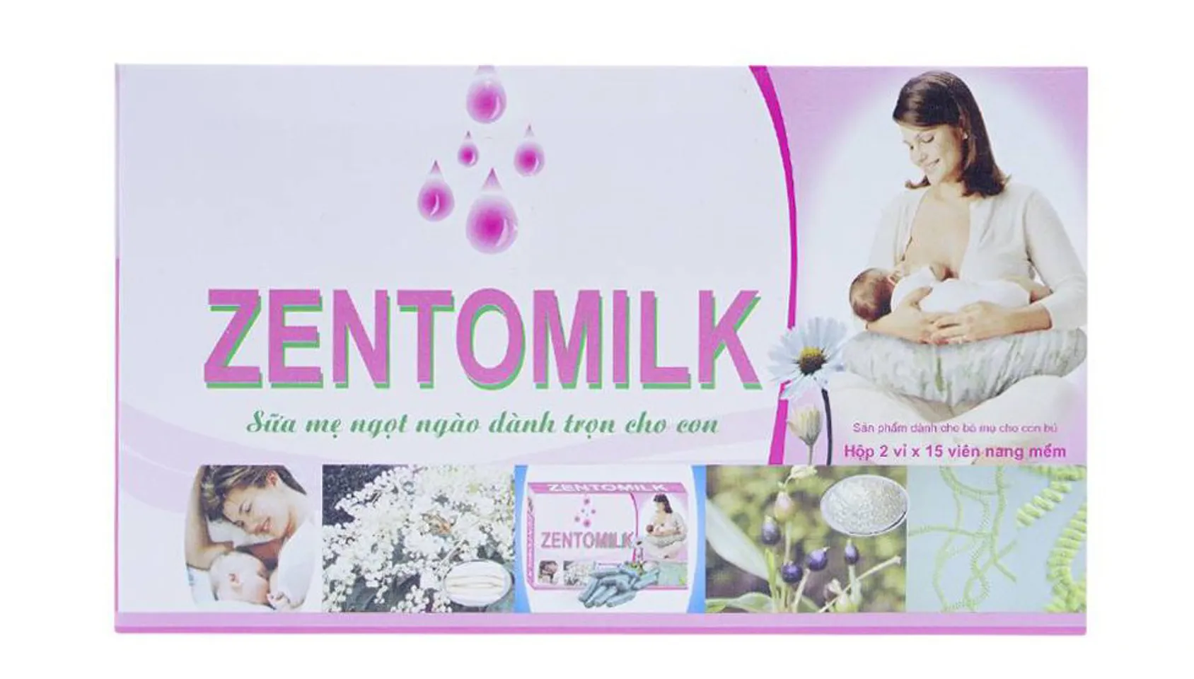 Viên uống Zentomilk cho mẹ sau sinh mẫu mới