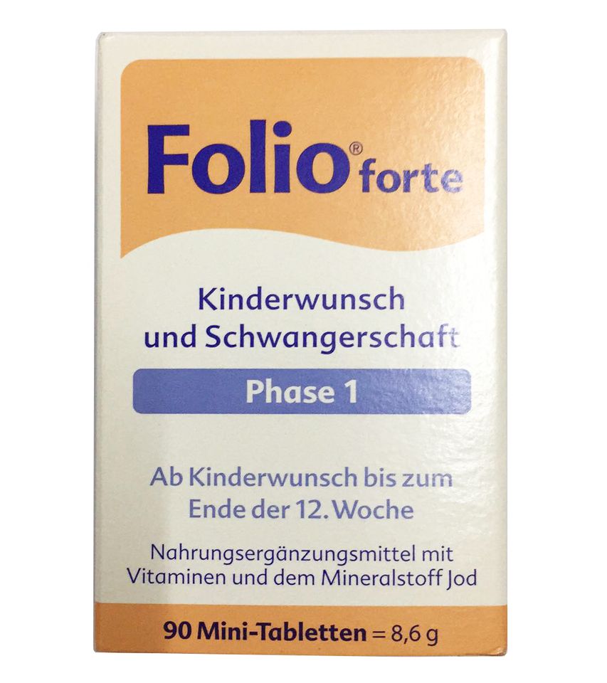  Axit folic 800mcg Folio forte cho phụ nữ chuẩn bị mang thai và mang thai 3 tháng đầu