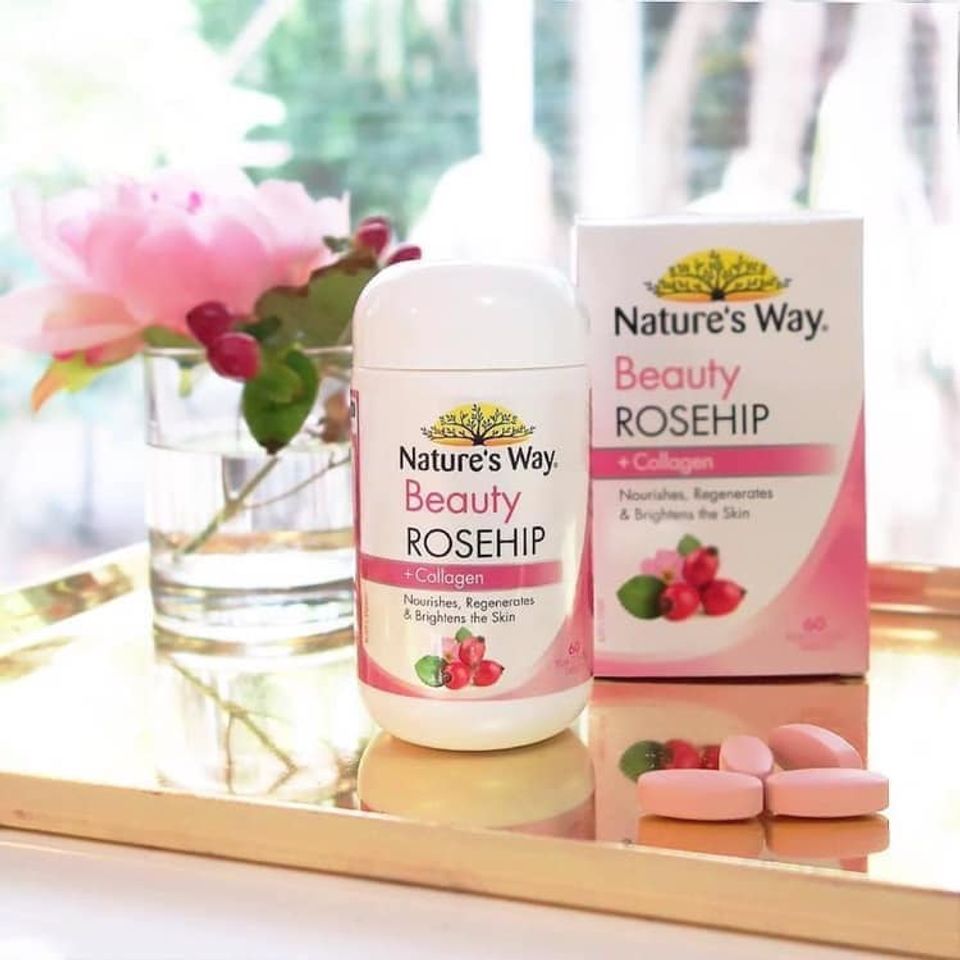 Viên uống Nature's Way Beauty Rosehip + Collagen 60 viên