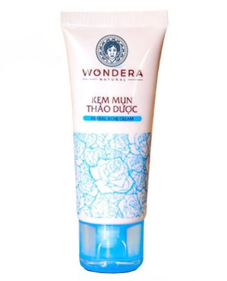 Kem Wondera có tinh chất thảo dược, an toàn cho da và hỗ trợ đẩy cùi mụn