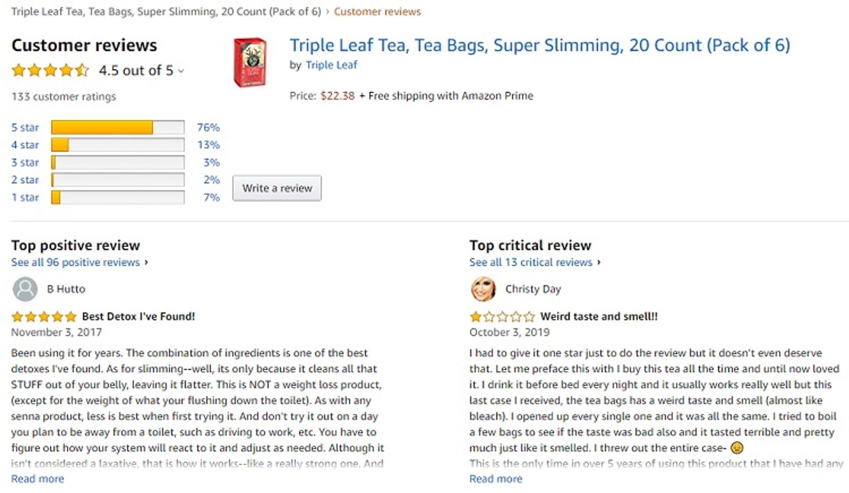 Phản hồi từ phía khách hàng sử dụng Trà thảo mộc giảm cân Super Slimming 3
