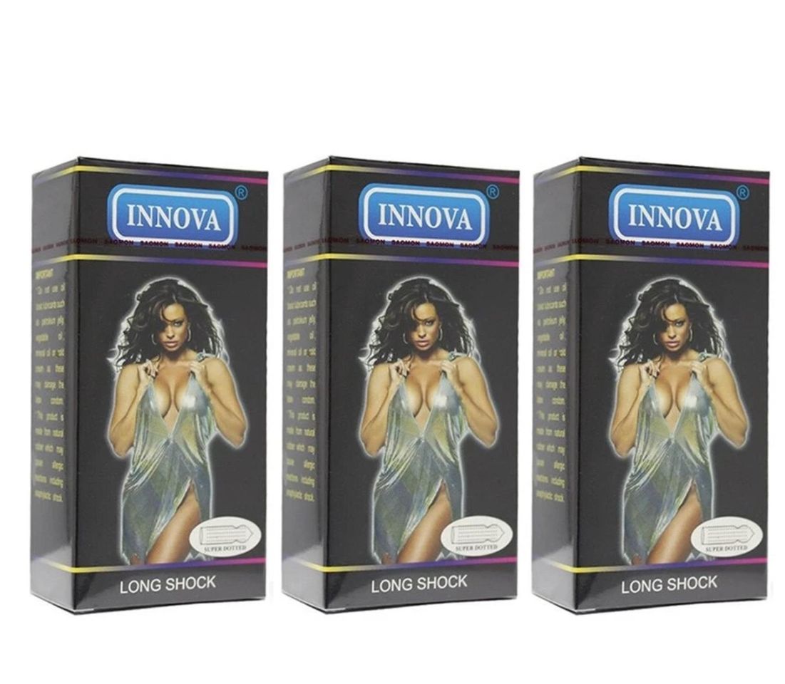 Bao cao su Innova Deluxe Condom đen hỗ trợ cuộc yêu