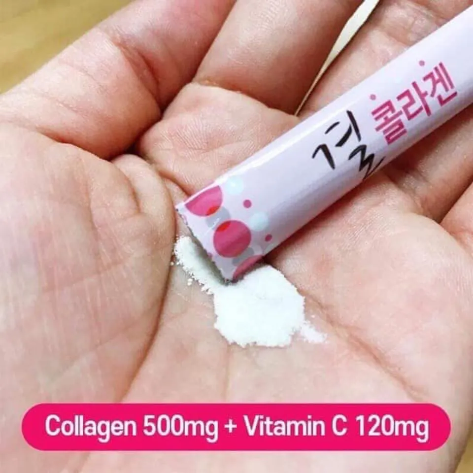 Instructions for using the Korean Lemona Collagen supplement powder package