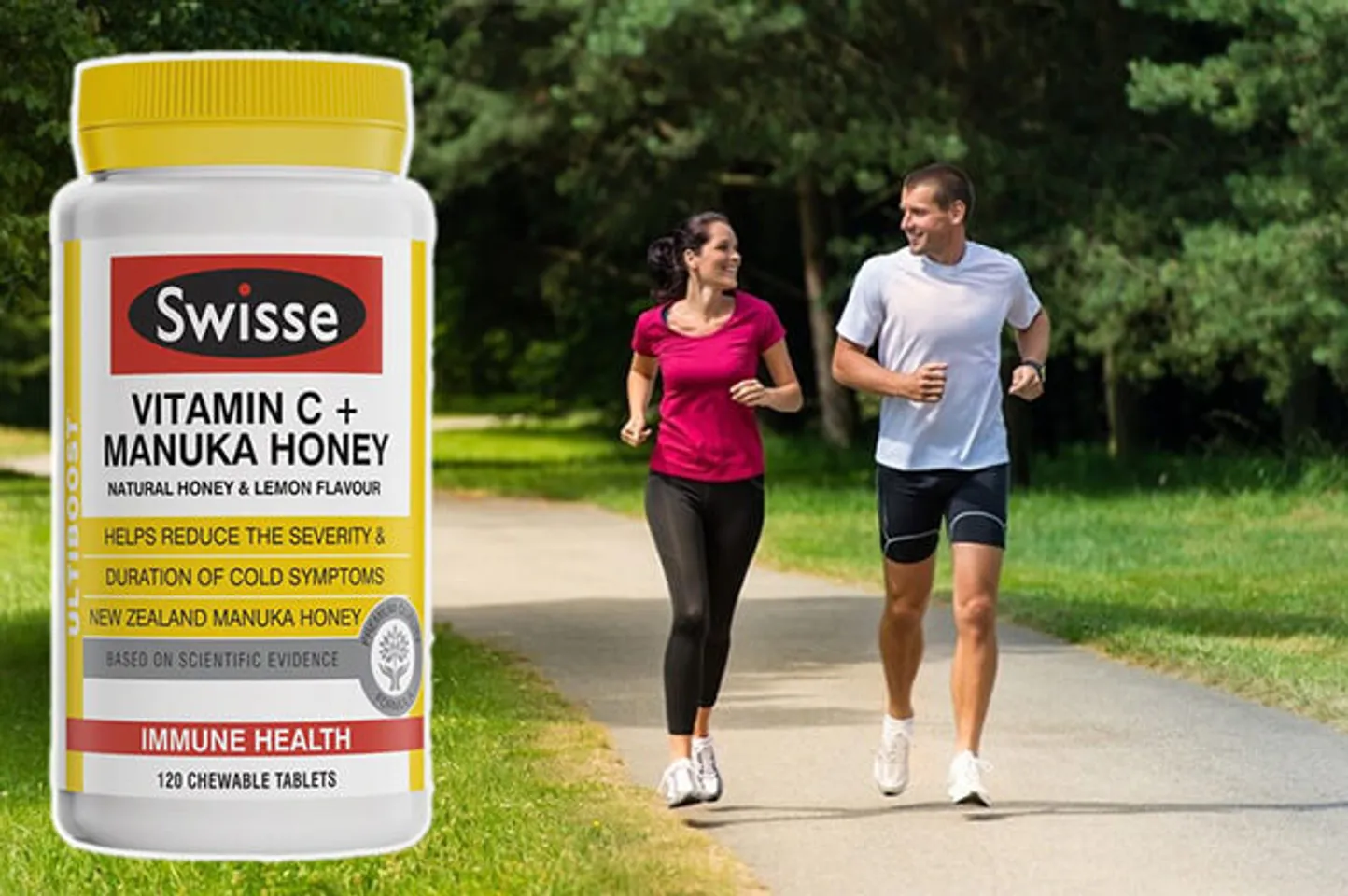 Viên uống Swisse Vitamin C Manuka Honey Úc hỗ trợ tăng cường miễn dịch
