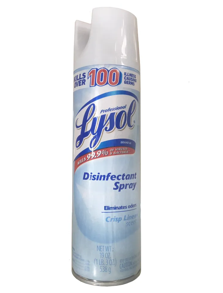 Xịt phòng khử mùi Lysol giúp hỗ trợ cải thiện mùi, làm sạch phòng