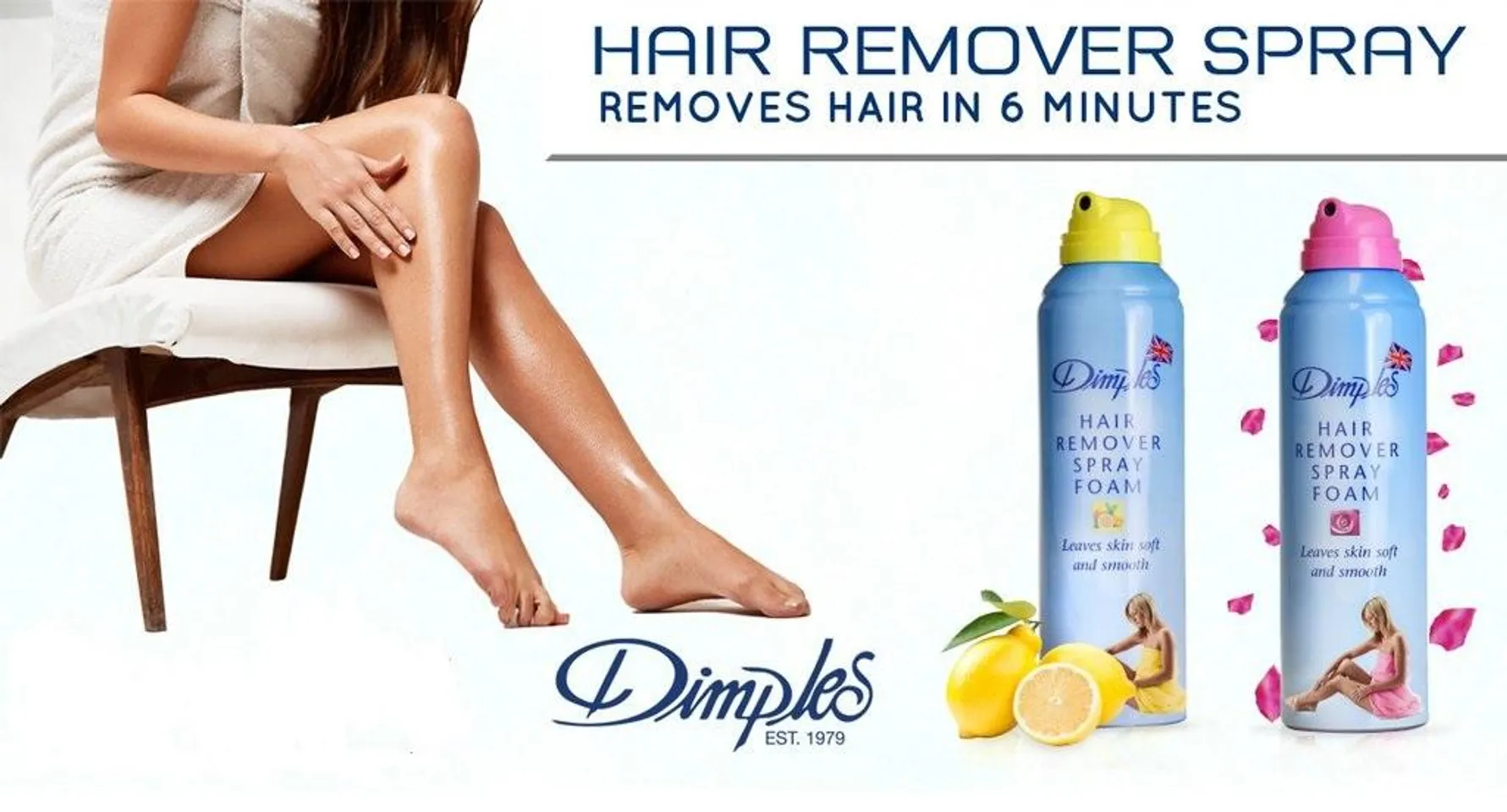 Kem tẩy lông Dimple Hair Removal Spray Foam  làm sạch hiệu quả    