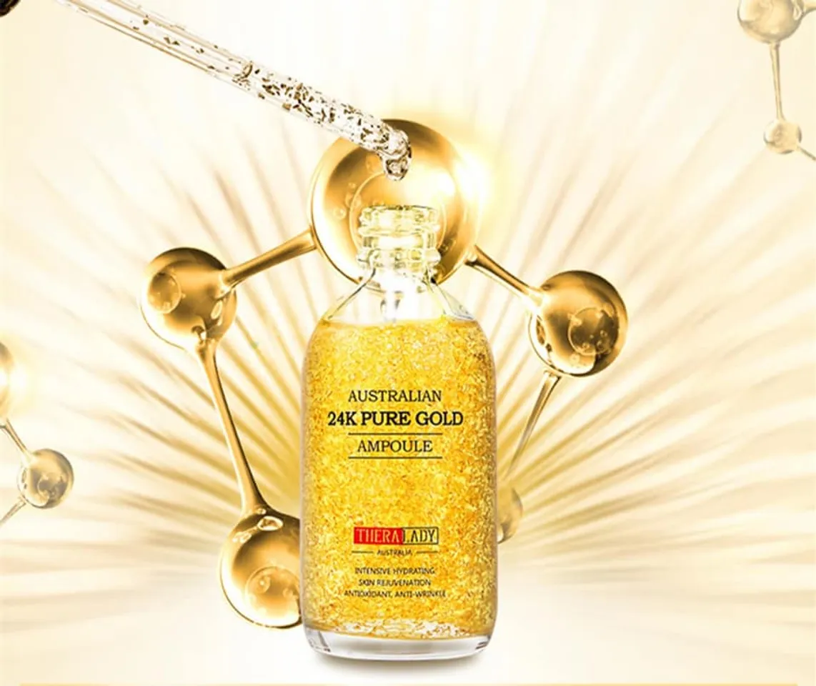 Sử dụng tinh chất vàng 24K Pure Gold Ampoule giúp dưỡng ẩm, da căng sáng