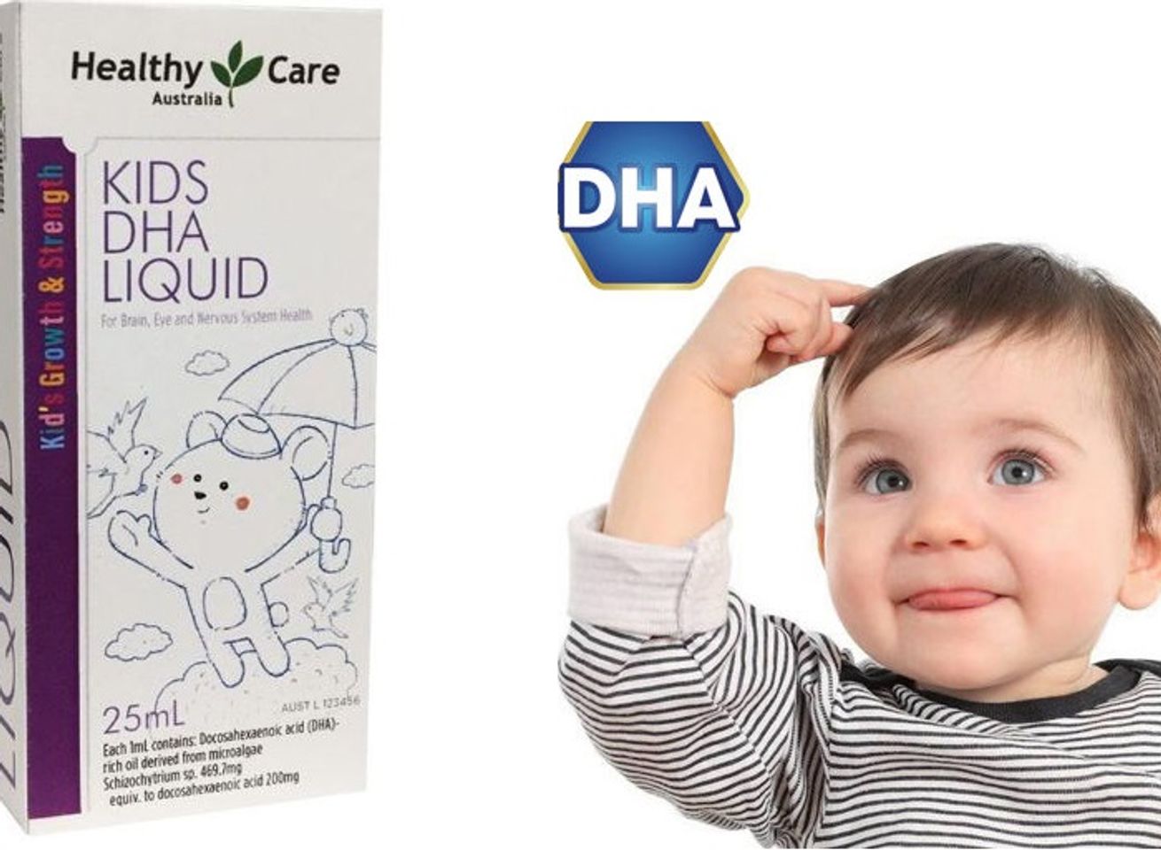 Dung dịch DHA Healthy Care Kids DHA Liquid tăng cường trí thông minh cho trẻ