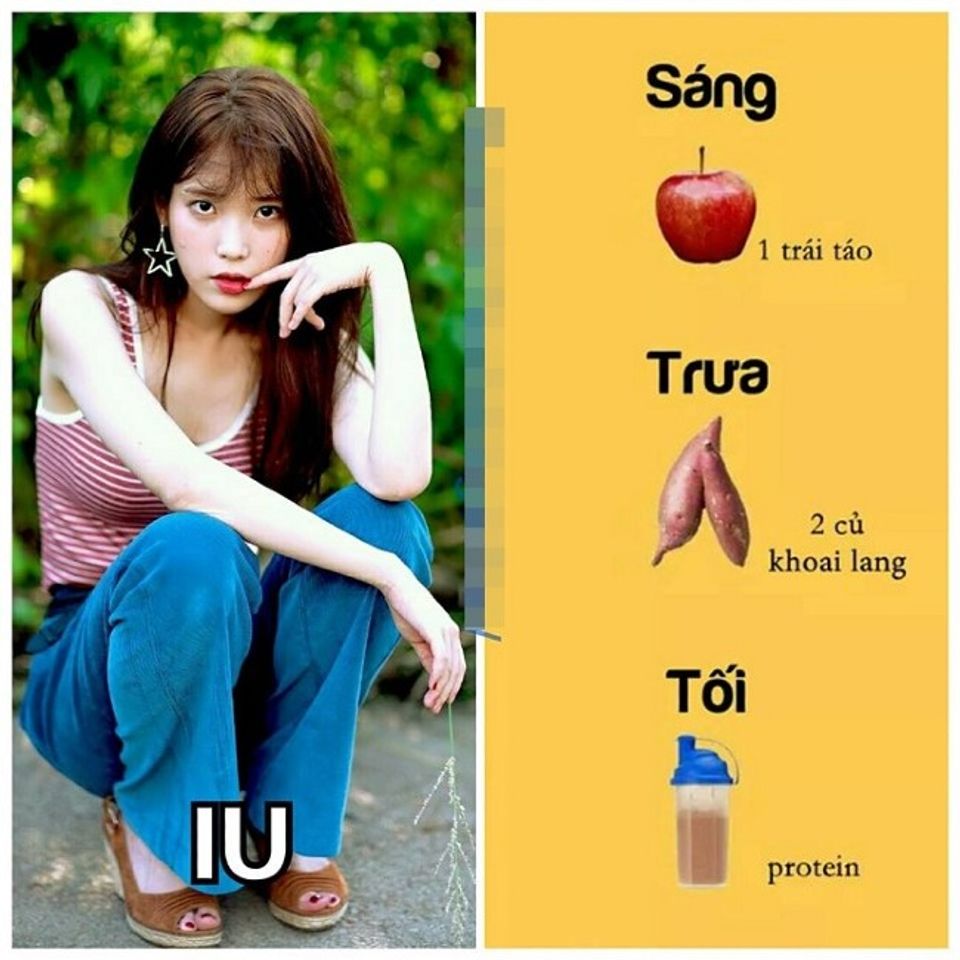 Thực đơn giảm c&acirc;n bằng khoai lang của IU
