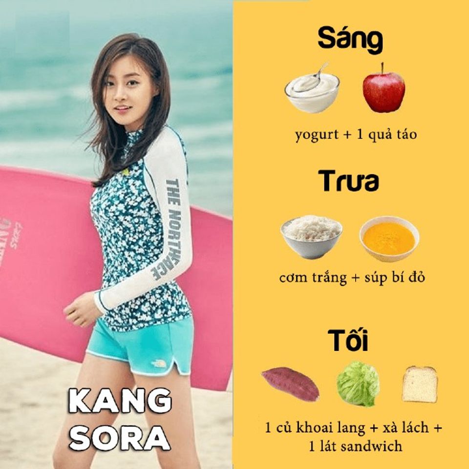 thực đơn giảm c&acirc;n với khoai l&agrave;ng của Kang Sora